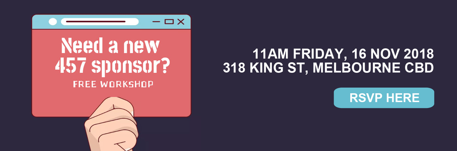Free workshop: Need a new 457 (TSS) sponsor? 💼