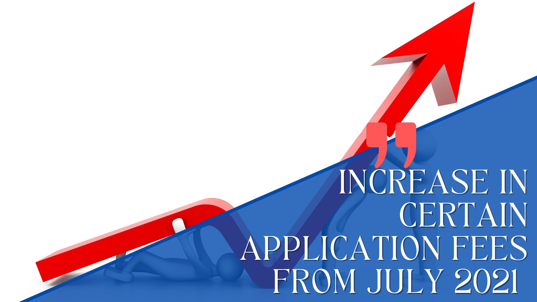 Increase in certain application fees from 1 July 2021